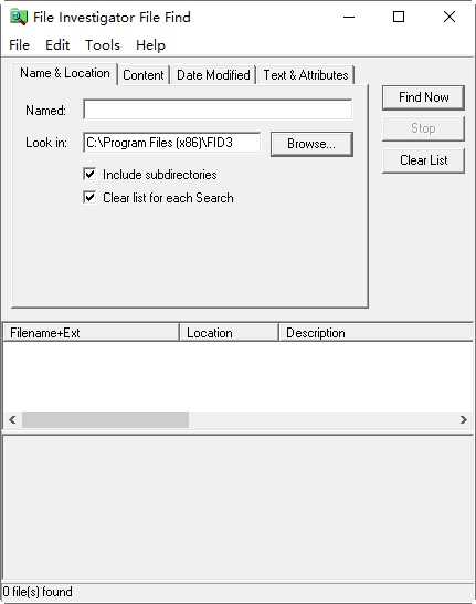 电脑文件快速搜索工具File Investigator Tools v3.35