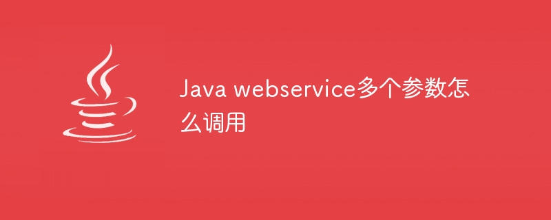 Java webservice多个参数怎么调用