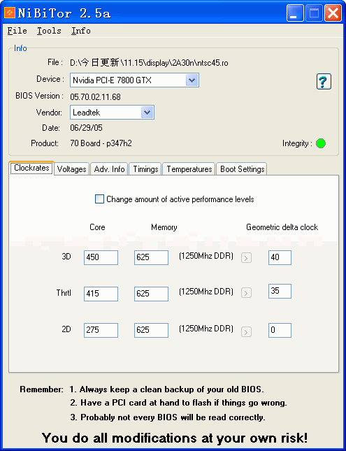 NVIDIA BIOS Editor(NiBiTor) v6.11