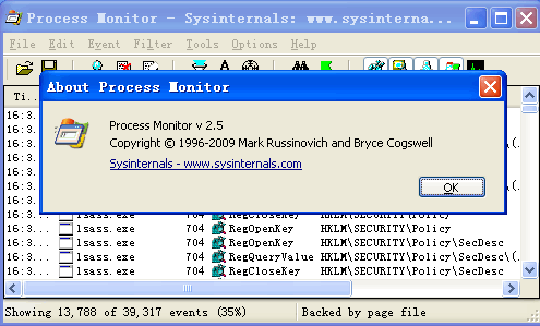 Microsoft Process Monitor v3.57