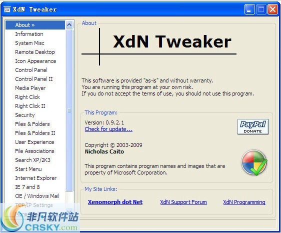 XdN Tweaker v0.9.2.9