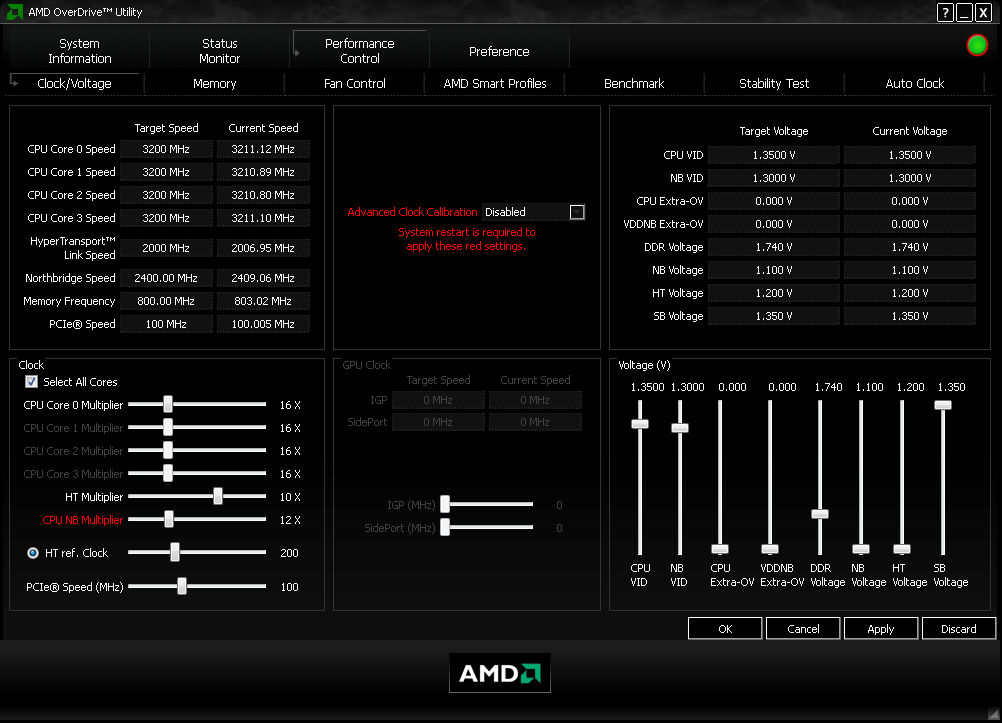 AMD OverDrive v4.3.8