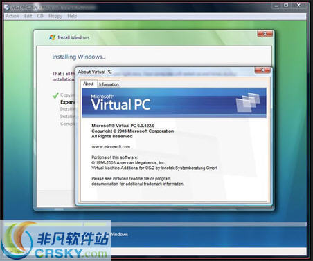 virtual pc 2007 SP1 v6.0.192.5