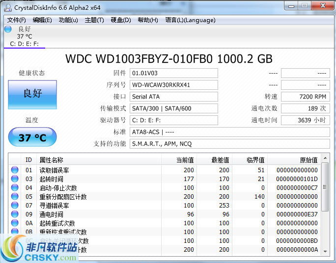 CrystalDiskInfo(硬盘测试软件) v8.6.6