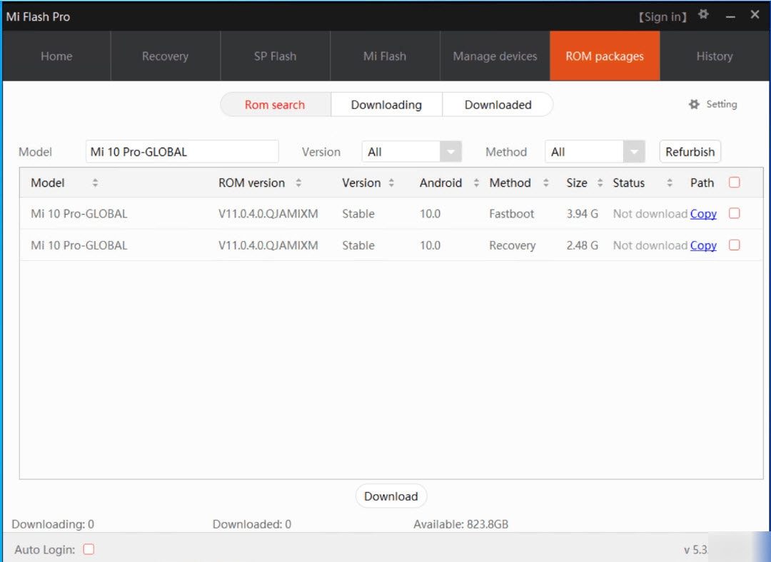 MiFlashPro国际版(小米售后专业刷机工具) v5.3.714.41
