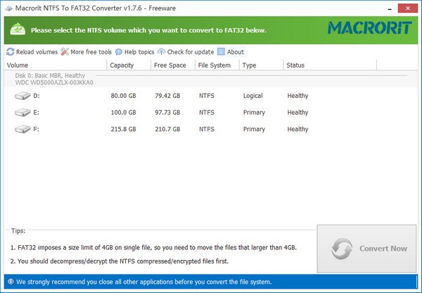 Macrorit NTFS to FAT32 Converter v1.7.11