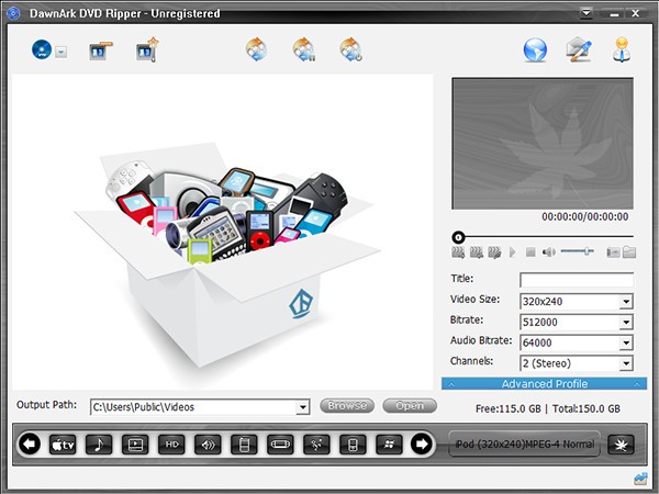 DawnArk DVD Ripper(DVD翻录工具) v2.0.30.01121