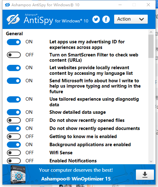AntiSpy for Windows 10 v1.1.0.4