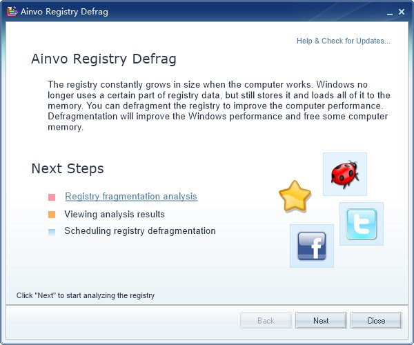 Ainvo Registry Defrag(注册表碎片整理软件) v4.2.7.2109