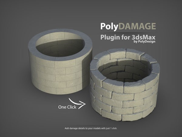 PolyDamage(3D max模型损坏和瑕疵效果插件) v1.06