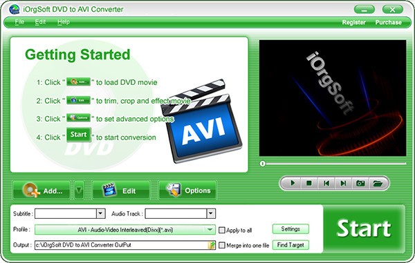 iOrgSoft DVD to AVI Converter(光盘转换工具) v3.4.12
