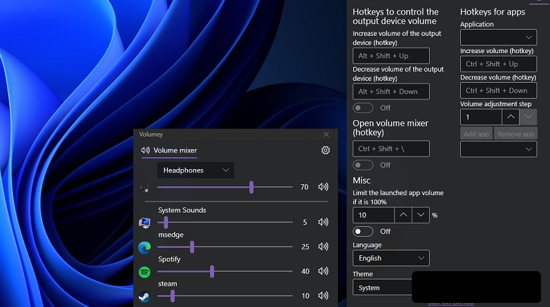 Volumey(Windows 音量混合器) v1.3.3.5