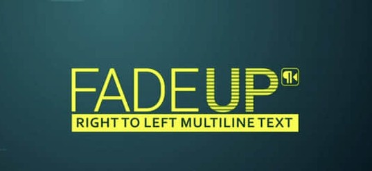 Fade Up RTL(AE文字段落淡入淡出动画脚本) v1.56