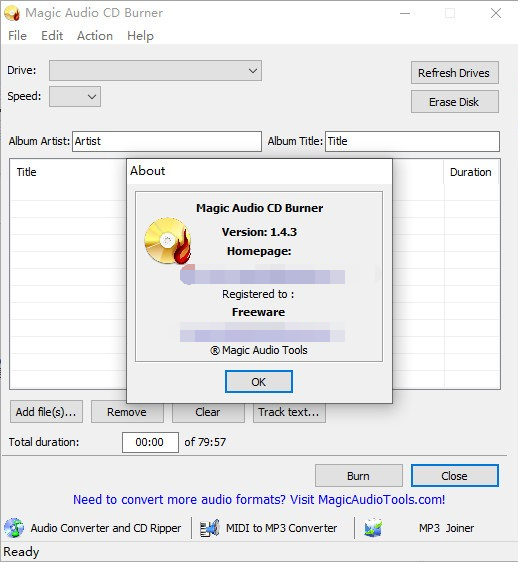 Magic Audio CD Burner(cd刻录软件) v1.4.7