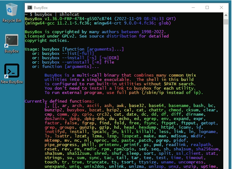 busybox w32 v1.36.0.3785