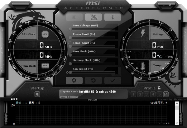 MSI Afterburner vAfterburner锛堝井鏄熷皬椋炴満v1.2