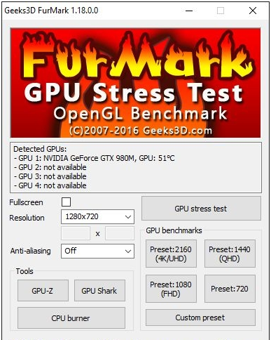 FurMark显卡甜甜圈烤鸡软件 v1.35