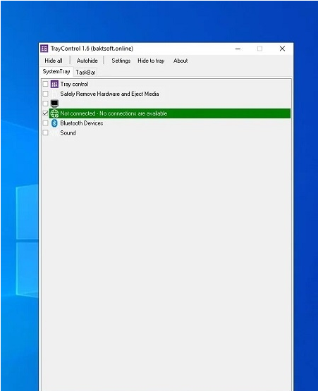 TrayControl任务栏托盘图标隐藏 v2.17