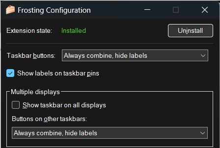 Shell Frostingwin11任务栏合并设置 v2023.508.23451.3